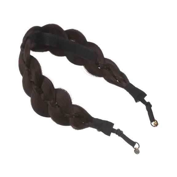 BESTYASH Wide Brown Braided Headband with Magnetic Fastener for Comfortable All Day Wear