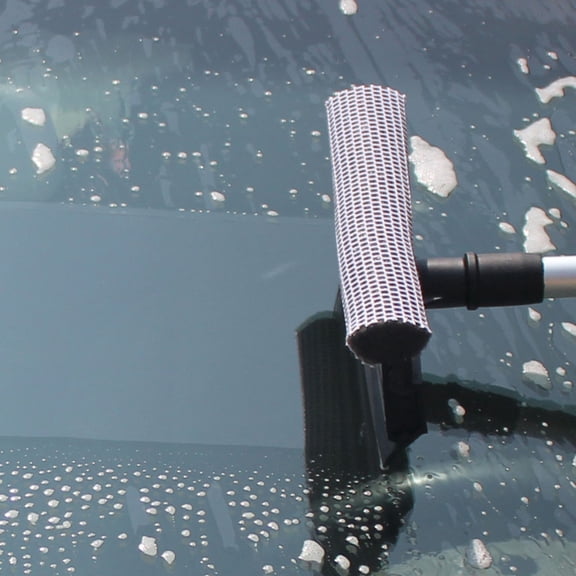 BESTYASH Window Glass Cleaning Brush Black Double Sided with Easy Grip for Vehicle and Home Glass
