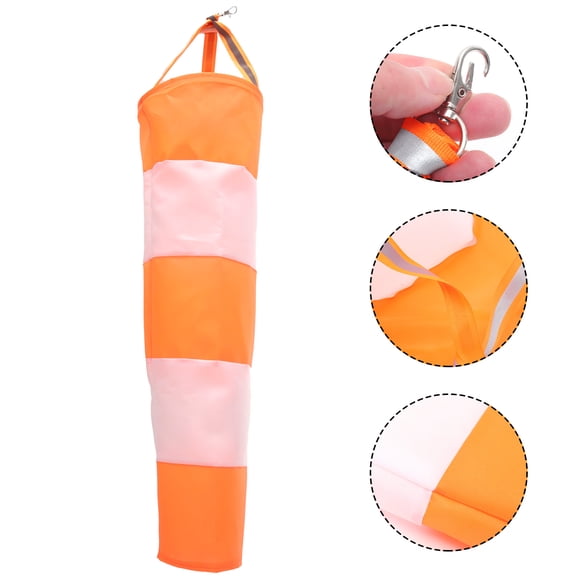 BESTYASH Red Reflective Belt Windsock Outdoor Nylon Wind Sock for Wind Measurement and Weather Use