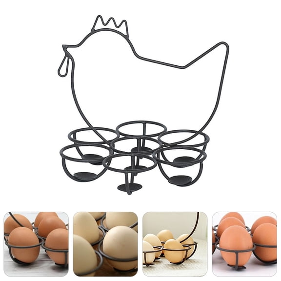 BESTYASH Black Wire Rack for Fresh Eggs, Kitchen Dispenser and Decor, 1 Piece