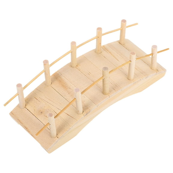 BESTYASH Wood Garden Bridges Small Wooden Footbridge For Decorative Terrarium 1Pack
