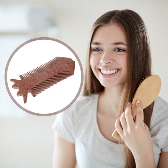 BESTYASH Wooden Fish-Shaped Hair Comb with Scalp Massage for Smooth, -Free Hair and Relaxation