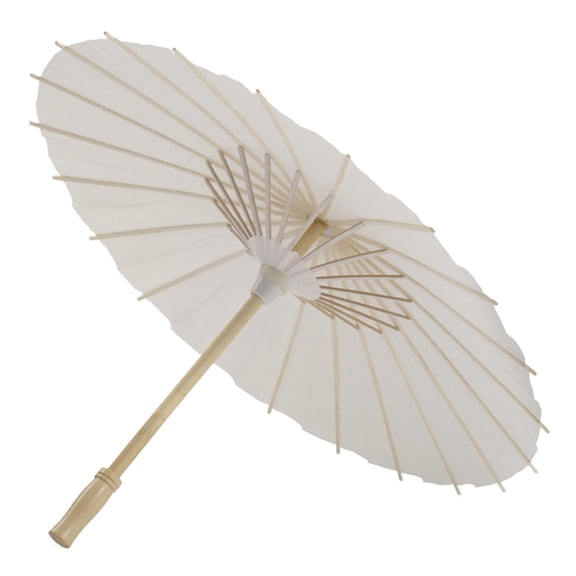 BESTYASH Wooden Frame White Paper Parasol for DIY Painting and Elegant Wedding Decorations