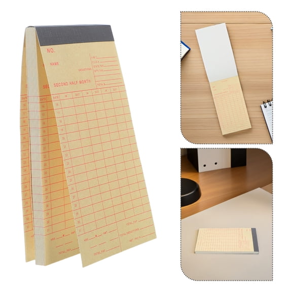 BESTYASH Clear Date Workplace Attendance Time Cards for Payroll Tracking