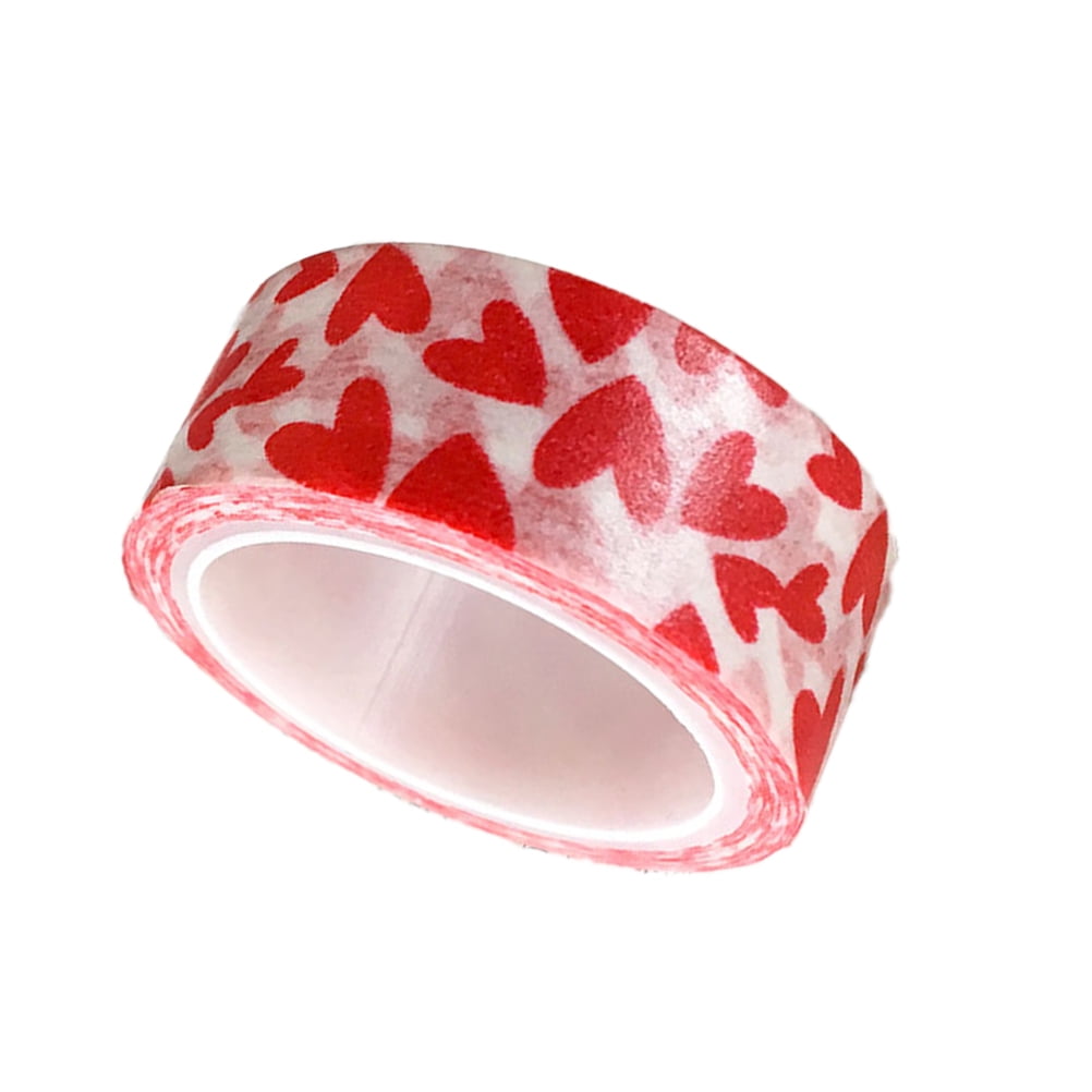 BESTYASH Writable Red Love Pattern Masking Tape Repositionable and Easy ...
