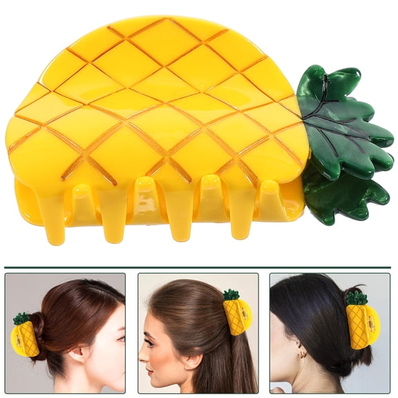 BESTYASH Yellow Pineapple Decorative Hair Claw Clip Small Fruit Style Hair Accessory Durable and Lightweight