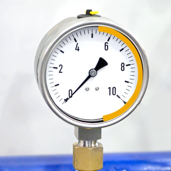BESTYASH Yellow Pressure Gauge Identification Labels with Strong Adhesive for Longtime Use