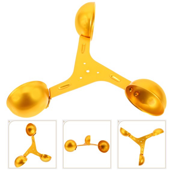 BESTYASH Yellow Wind Speed Meter Sensor with Three Cups Durable Outdoor Anemometer Low Resistance