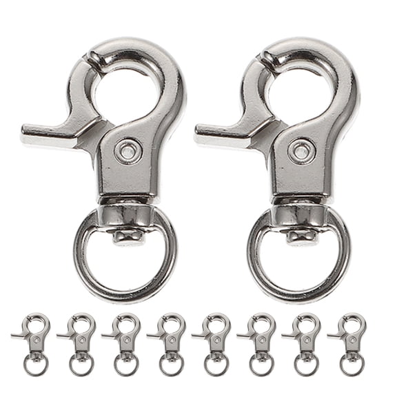 BESTYASH Zinc Alloy Metal Swivel Snap Hooks Plated Silver Finish for Easy Attachment and DIY Projects
