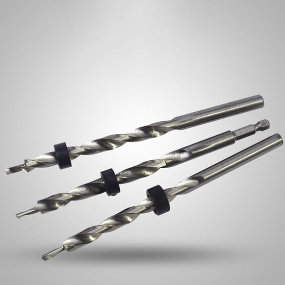BESTYASH Countersunk Drill Set Titanium Plated Black Woodworking 1Set