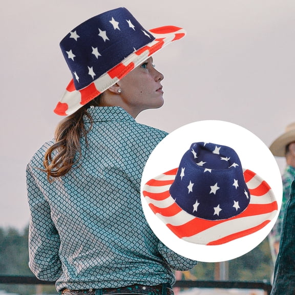 BESTYASH Decorative Hat, Wool Felt Western Hat for Outdoor Wear, Multi-Color, 1 Pack