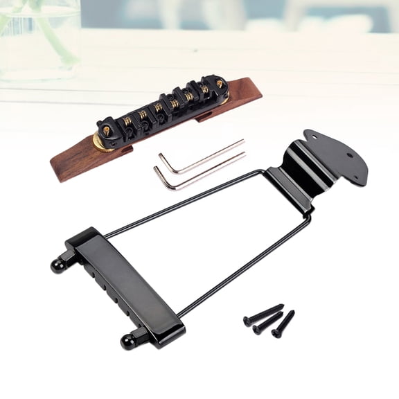 BESTYASH guitar accessories Jazz Guitar Bridge Height Adjustable Metal for Music Creation 1 Set
