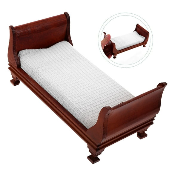 BESTYASH mini bed furniture wood brown rectangle simple color for adults home decor 1Set
