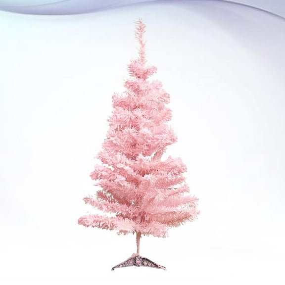 BESTYASH Desktop Decor Christmas Tree Pink PVC Decoration 1 Set