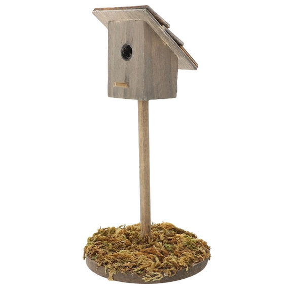 BESTYASH miniiature birdhouse Simulated Mini Furniture Light Brown DIY Garden Decor 1Set