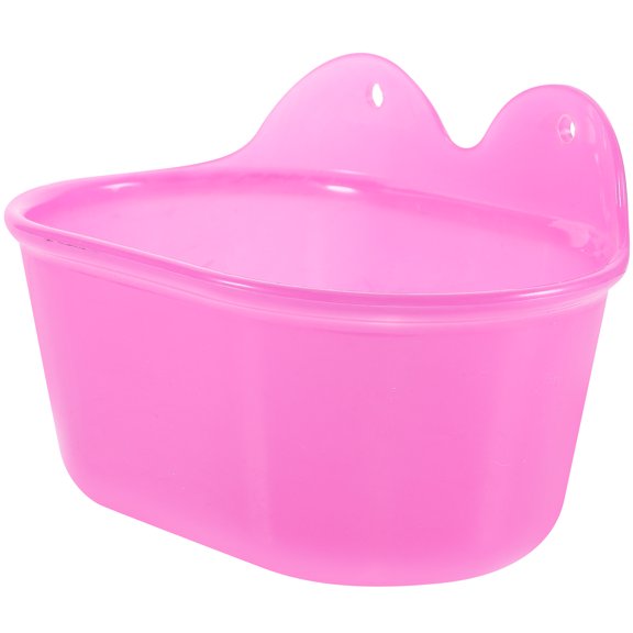 BESTYASH parakeet bath tub Plastic Oval for Parrots Hook Style 1 Set