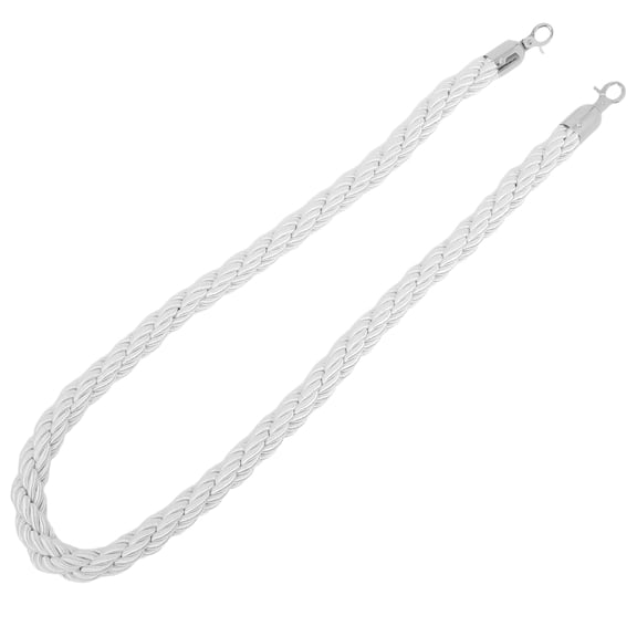 BESTYASH White Nylon Fiber Queue Control Rope with Buckle for Area Separation in Theaters, 1 Piece