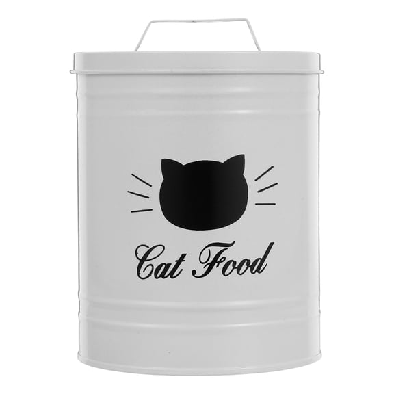 BESTYASH small pet food storage containers Pet Food Storage Bin White Iron Easy Maintenance 1Pack
