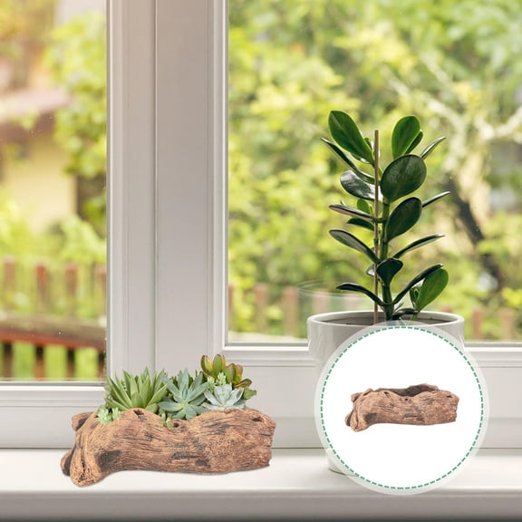BESTYASH tree stump planter Imitation Root Adornment Flower Pot Multipurpose Design 1Pcs