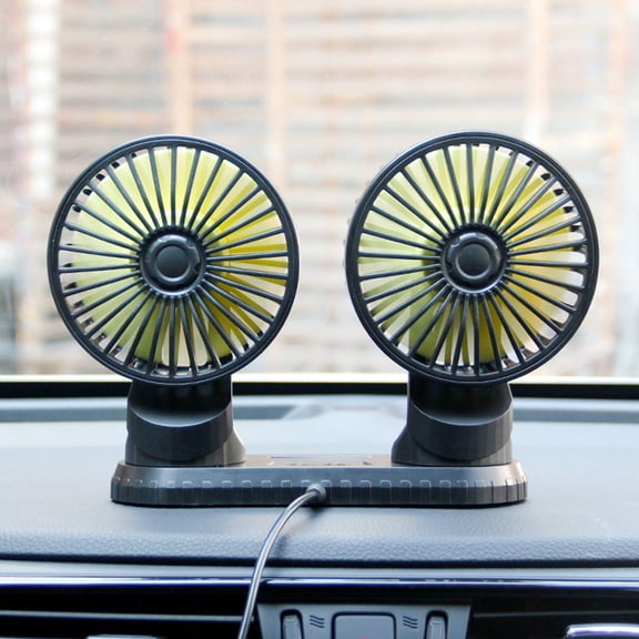 BESTYASH usb electric fan for car use dual head fan made from abs material 1 Set
