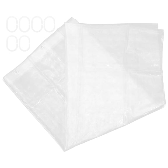 BESTYASH White Eva Shower Curtain Decorative Bath Curtain with 3D Mosaic Pattern for Bathroom