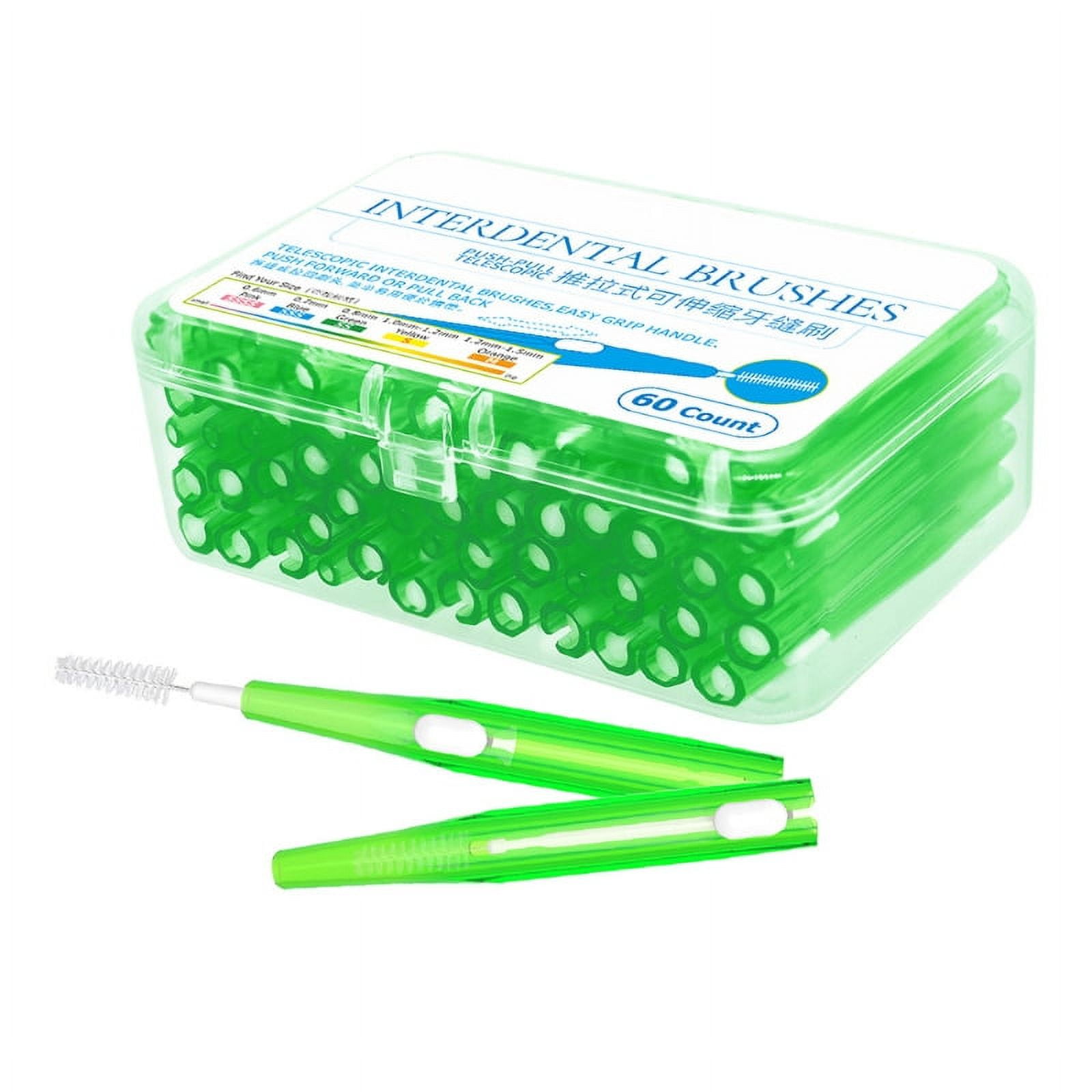 BESTYO 60pcs 0.6mm1.5mm Interdental Brushes Teeth Soft Dental Picks