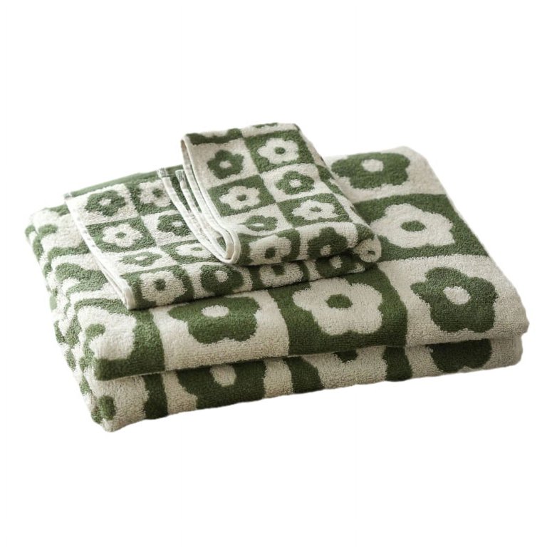 1pc Checkered Pattern Bath Towel Or 1pc Face Towel, Absorbent Towel For  Bathroom