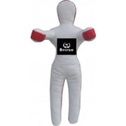 BESTZO 59 Inch Standing Grappling Dummy Unfilled, Canvas MMA BJJ Judo Wrestling Training Dummy with Arms & Legs, Takedown, Throwing & Ground Training, White