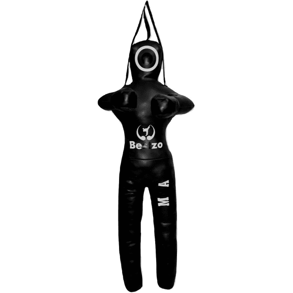 BESTZO 70 Inch Standing Grappling Dummy Unfilled, Synthetic Leather MMA BJJ Jiu-Jitsu Judo Wrestling Training Dummy with Arms & Legs, Takedown, Throwing & Ground Training