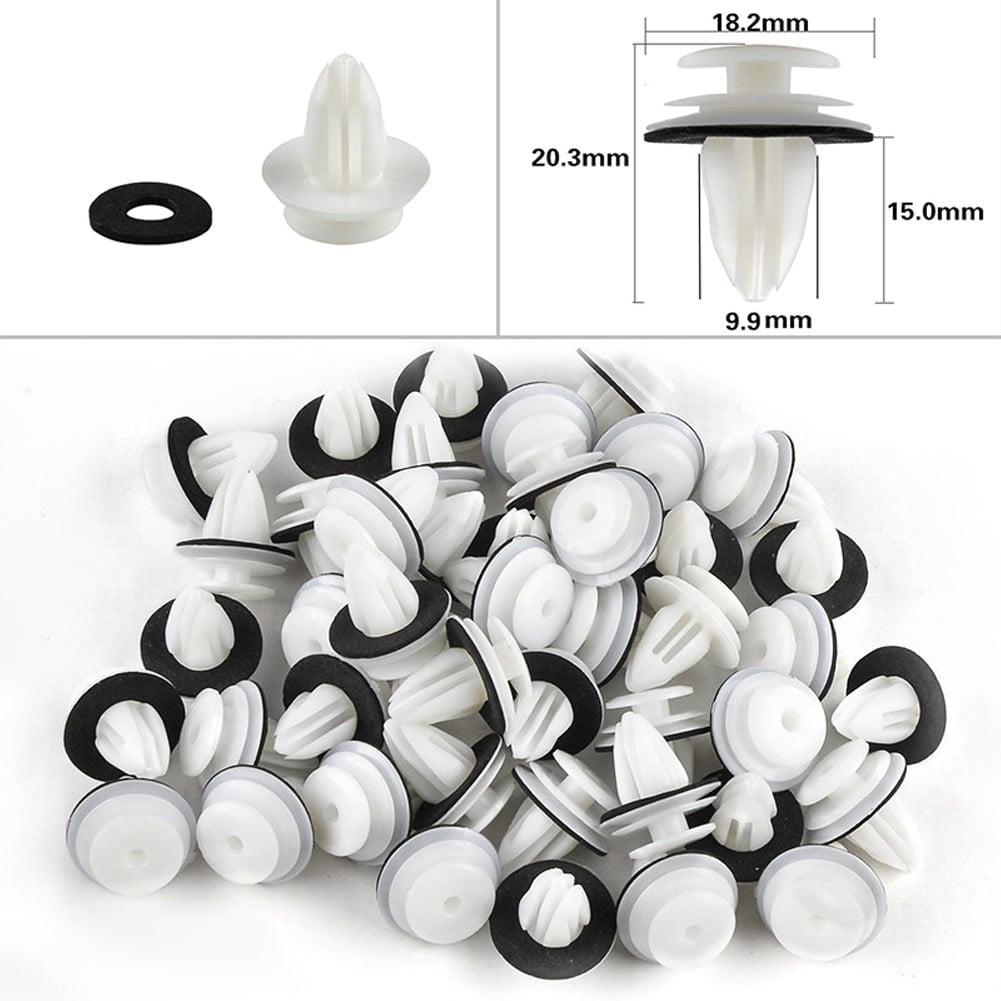 BESVEH 100Pcs Retaining Door Panel Clips Bumper Clips Interior Fender Screw Rivet