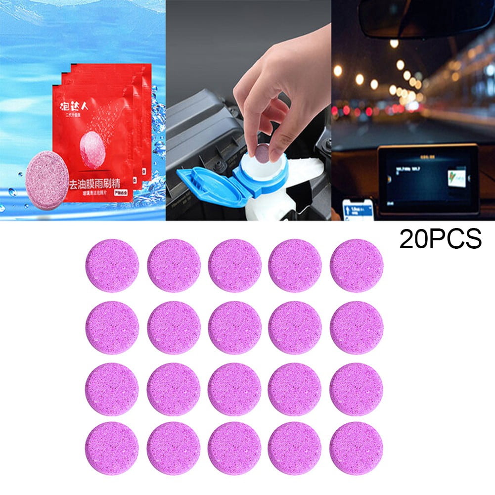 BESVEH Car Windshield Glass Cleaner Effervescent Solid Tablets Concentrated Washer 20x