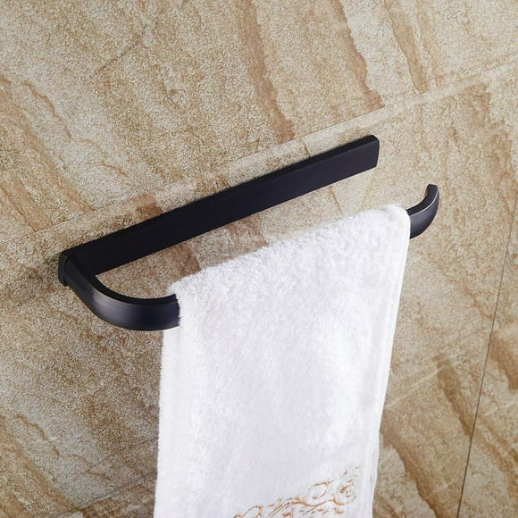 BESy Brass Hand Towel Bar for Bathroom Oil Rubbed Bronze Rustproof Wall Mounted Towel Rack Hanger Bathroom Hardware Accessories Towel Holder 12 Inch