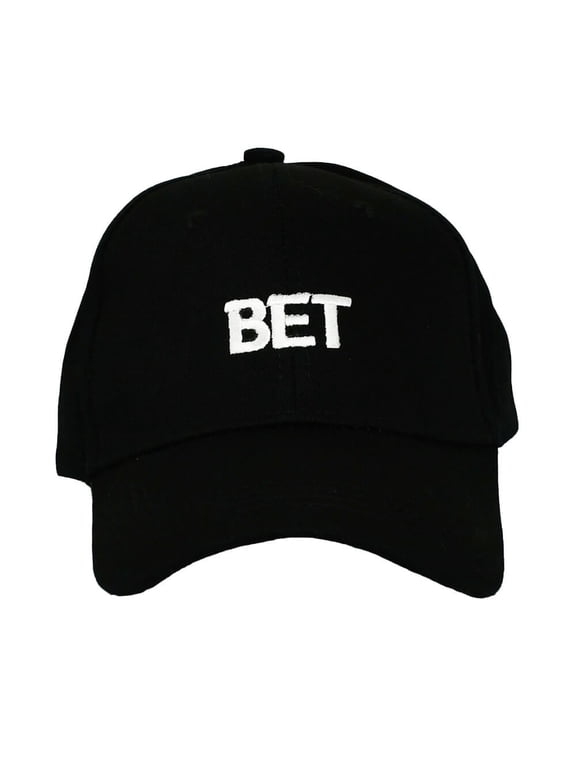 BET Embroidered 100% Cotton Casual Baseball Cap, Black, 1