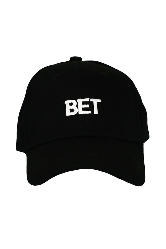 BET Embroidered 100% Cotton Casual Baseball Cap, Black, 1