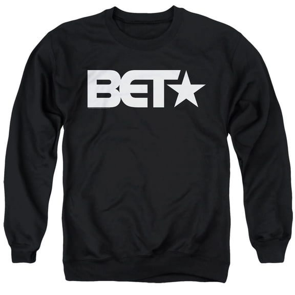 BET Logo Unisex Adult Crewneck Sweatshirt (Small) Black