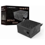 Montech BETA 2 850W Power Supply, ATX 3.1 & PCIe 5.1 Ready, 80+ Bronze Certified, Next-Gen 12V-2x6 Cable, DC-to-DC Stability, Industrial Japanese Main Capacitor, Full Protection Suite