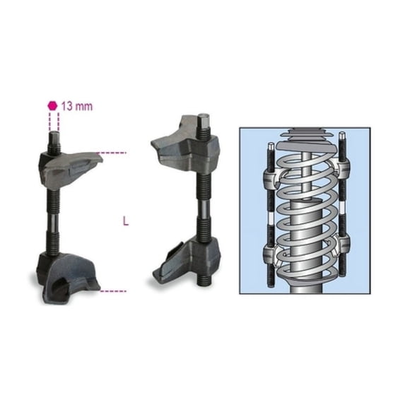 BETA TOOLS 15560102 Compressor for Absorber Spring