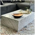 thumbnail image 1 of BETACH Genuine Marble Block Coffee Table - Carrara Marble, 1 of 9