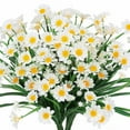 BETADOG Clearance Sales 4 Bundles Outdoor Artificial Daisies Flowers