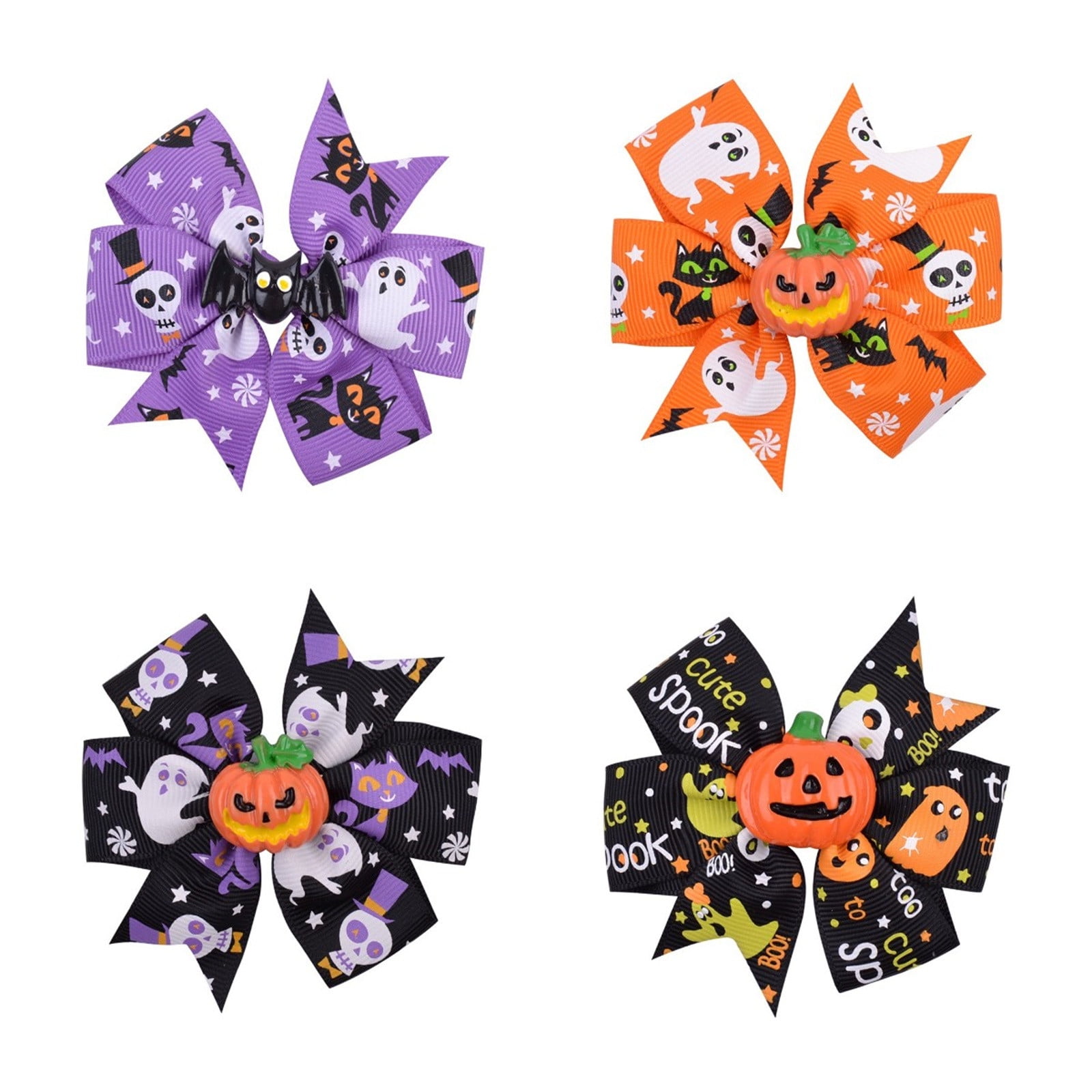 BETADOG Clearance Sales Halloween Girls Hair Bows Clips Halloween Bow