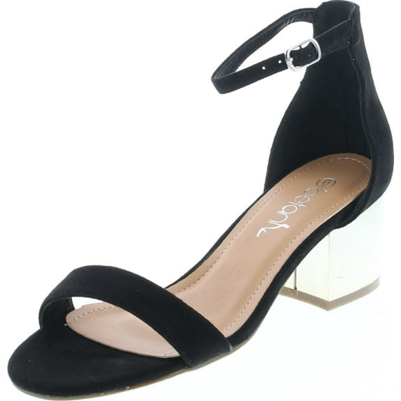 BETANI Women's Strappy Open Toe Block Heeled Sandal