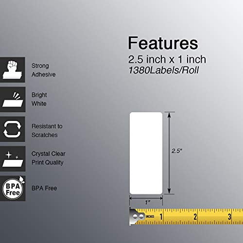 BETCKEY Étiquettes Thermiques 102x127mm (4x5") Perforées - 350 Étiquettes/Rouleau, Compatible Zebra