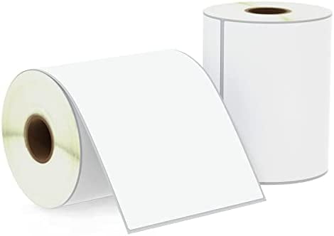 BETCKEY - 4" x 6.5" Large Shipping Labels & Multipurpose Compatible with Zebra & Rollo Label Printer,Premium Adhesive & Perforated[2 Rolls, 500 Labels]