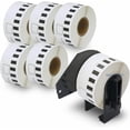 thumbnail image 1 of BETCKEY - Compatible Continuous Film Labels Replacement for Brother DK-2211 (1.1 in x 50 ft), Use with Brother QL Label Printers [6 Rolls 1 Reusable Cartridge] 06-rolls, 1 of 8
