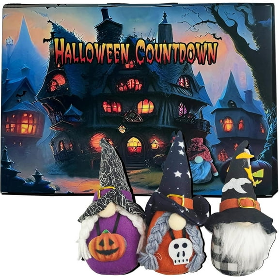 BETEAM Halloween Advent Calendar 2025 Blind Box Gnomes Countdown Calendar 3D Ghost Figures Pumpkin Gifts for Kids