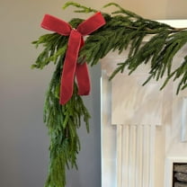 BETEAM Norfolk Pine Garlands Realistic Cedar Garland Artificial Christmas Garland Real Touch Xmas Garland for Mantle Decoration -5ft/150cm, 1Pc