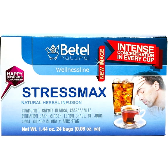 BETEL Stressmax Tea by Betel Natural - Anxiety and Stress Relieving - 24 Tea Bags