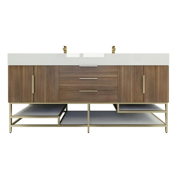 BETHANY FREESTANDING VANITY WITH REINFORCED ACRYLIC SINK FROM 24 INCH TO 84 INCH