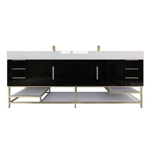 BETHANY FREESTANDING VANITY WITH REINFORCED ACRYLIC SINK FROM 24 INCH TO 84 INCH