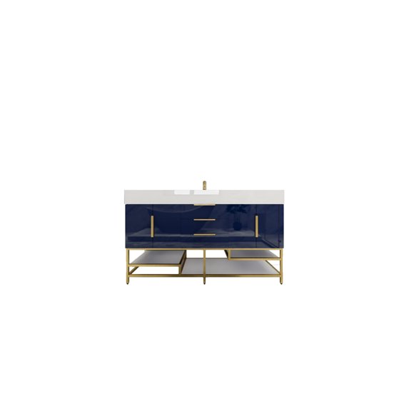 BETHANY FREESTANDING VANITY WITH REINFORCED ACRYLIC SINK FROM 24 INCH TO 84 INCH